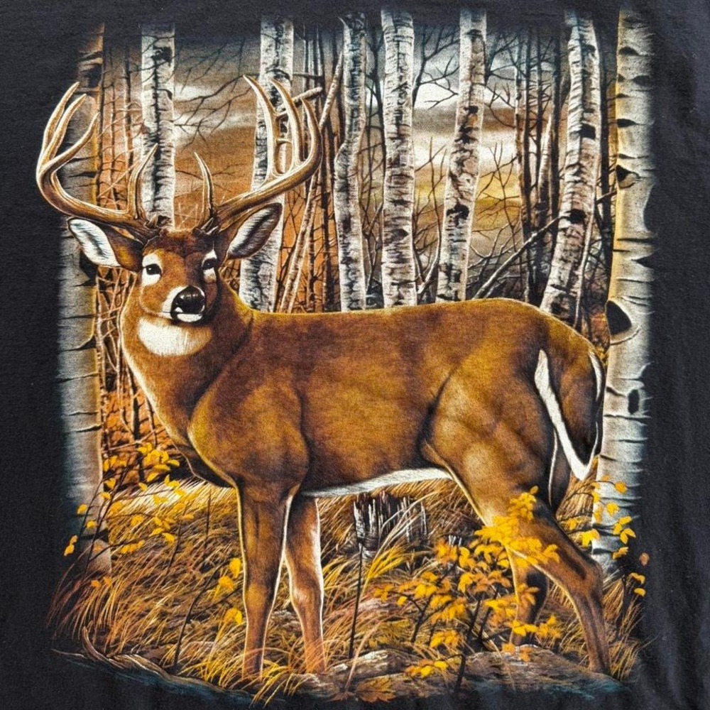 Vintage Rock Eagle Deer T-Shirt (Size 2XL) - Picture 3 of 4